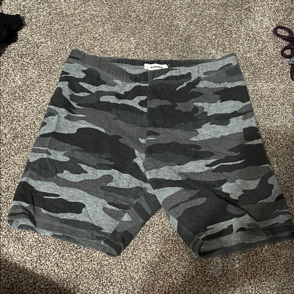 Garage Gray and Black bike Patterned Shorts